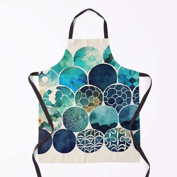 Artikelvorschau, Teal and Blue Watercolor Pattern I entworfen und verkauft von artavantgarde.