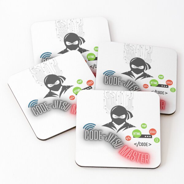 Item preview, Ninja Fighter Code-jitsu Master, Jiu-Jitsu Master of Coding Design designed and sold by PixelPizzazz.