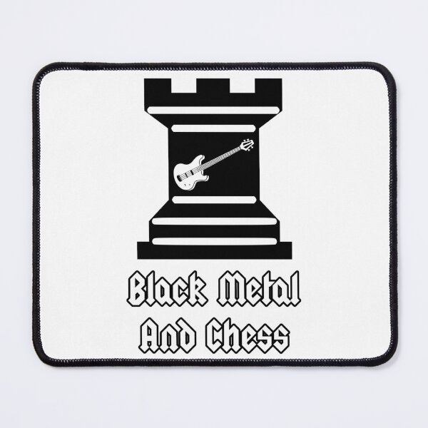 Item preview, 'Black Metal and Chess' Rock Chess Piece Design designed and sold by Ridiculam Toga.
