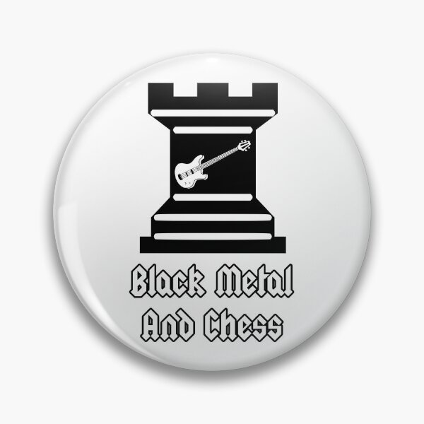 Item preview, 'Black Metal and Chess' Rock Chess Piece Design designed and sold by Ridiculam Toga.