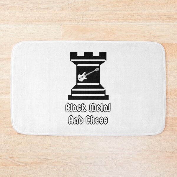 Item preview, 'Black Metal and Chess' Rock Chess Piece Design designed and sold by Ridiculam Toga.