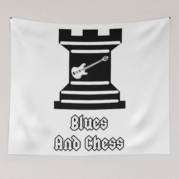 Item preview, 'Blues and Chess' Rock Chess Piece Design designed and sold by Ridiculam Toga.