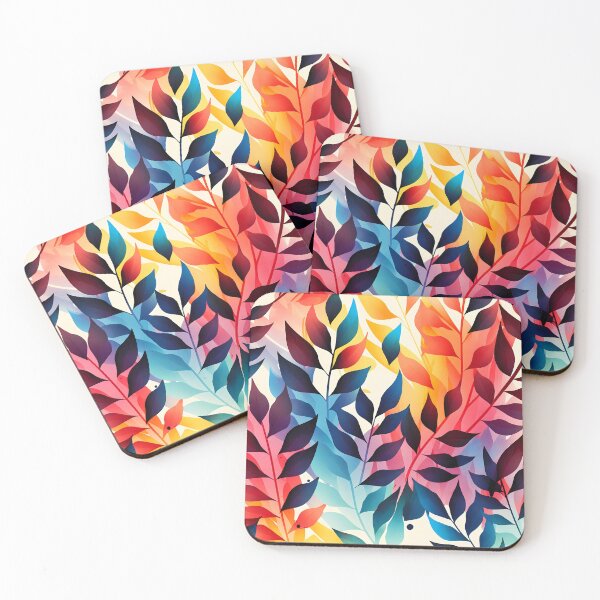 Item preview, Rainbow Leaves Silhouette Pattern designed and sold by thatmacko.