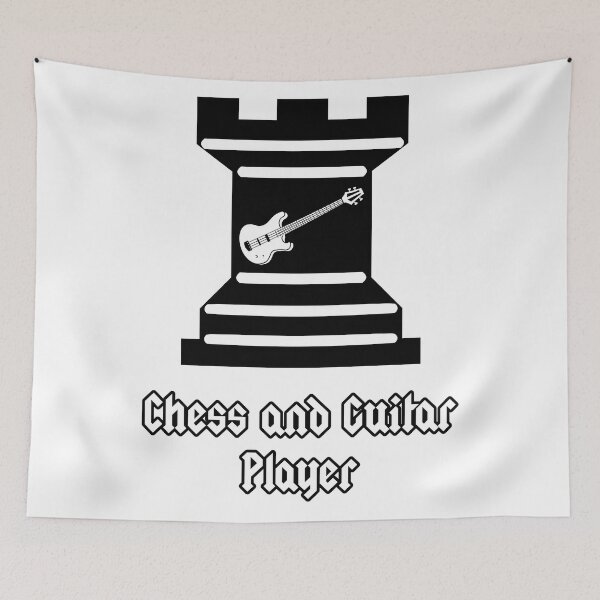 Item preview, 'Chess and Guitar Player' Rock Chess Piece Design designed and sold by Ridiculam Toga.