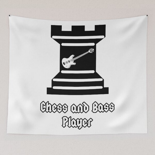 Item preview, 'Chess and Bass Player' Rock Chess Piece Design designed and sold by Ridiculam Toga.