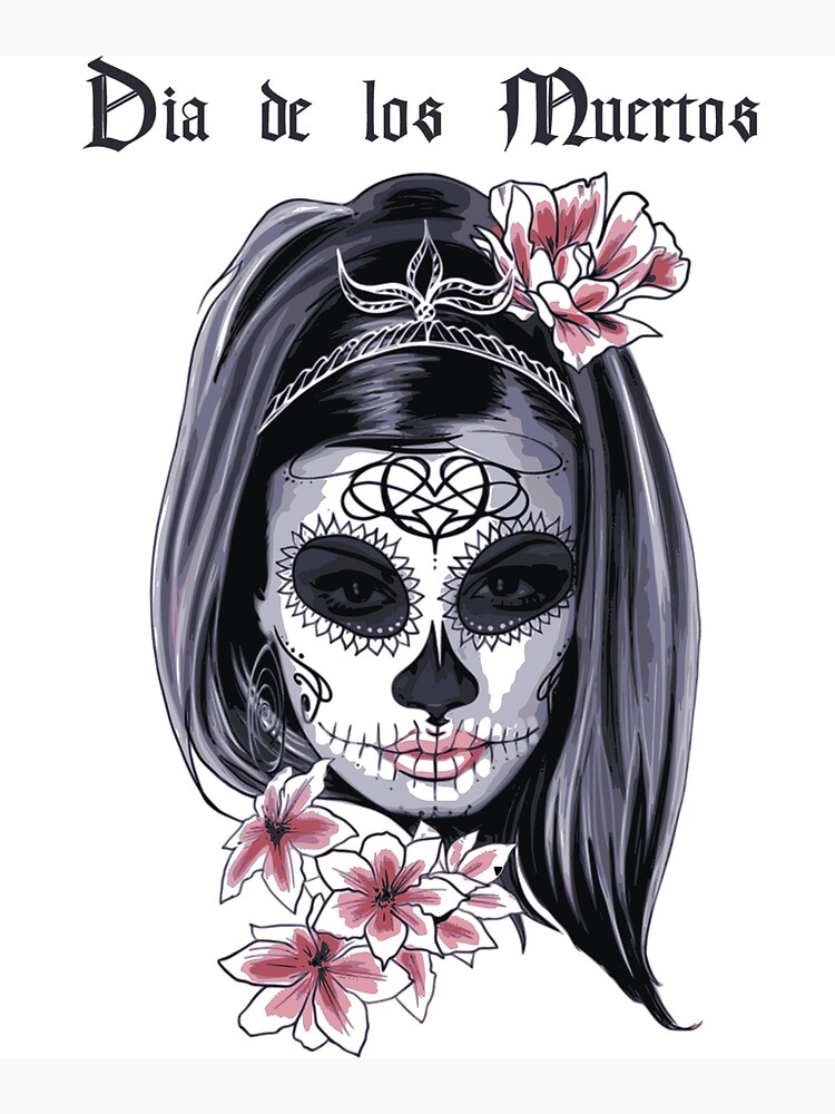 Day Of The Dead Lady Sugar Skull Dia De Los Muertos T Shirt