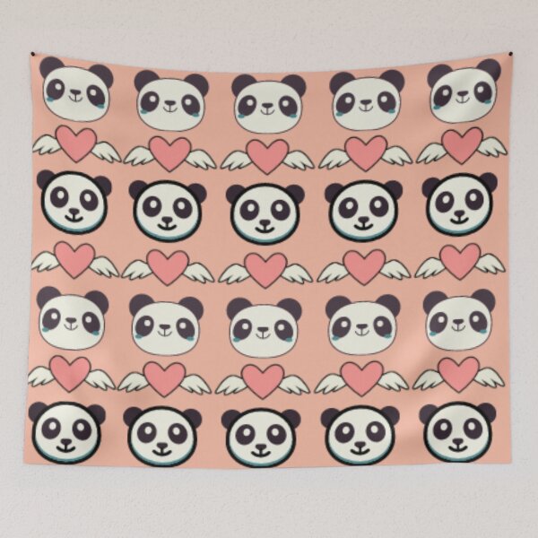 Item preview, Panda with Heart Pattern designed and sold by DreamBigShirts.