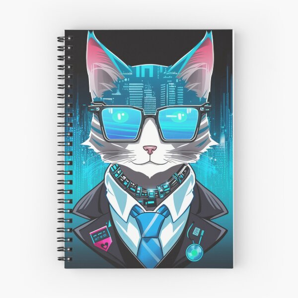 Item preview, Cyberpunk cat - Corporate Boss | "Cybercat Chronicles" collection designed and sold by RESToRAPTOR.