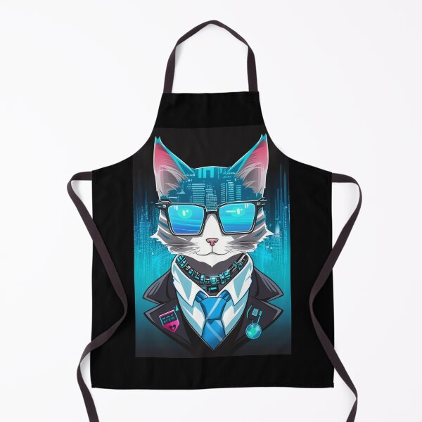 Item preview, Cyberpunk cat - Corporate Boss | "Cybercat Chronicles" collection designed and sold by RESToRAPTOR.