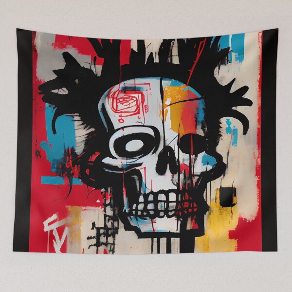 Item preview, Skull Graffiti Abstract Symphony - Neo Expressionism Graffiti Fusion Artwork designed and sold by ZickDezine.