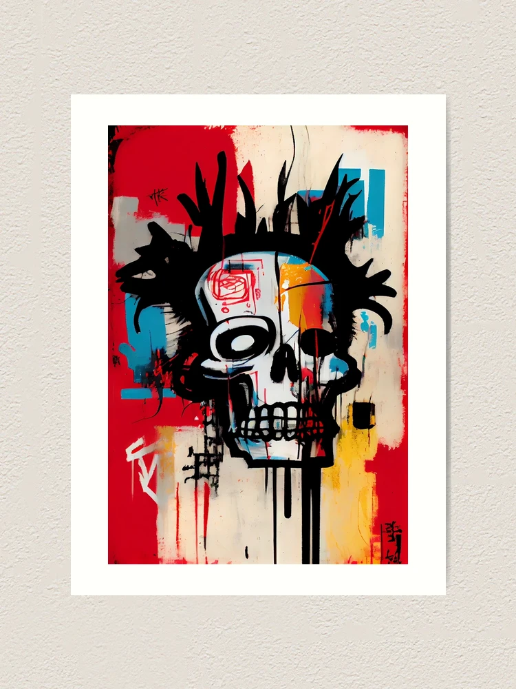 Skull Graffiti Abstract Symphony - Neo Expressionism