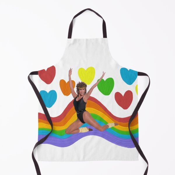 Item preview, Jane Fonda Love Hearts Rainbow Retro designed and sold by TeeKid.