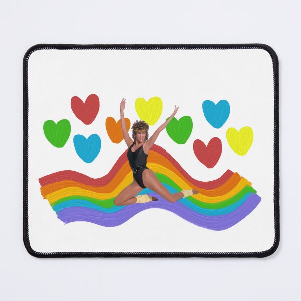 Item preview, Jane Fonda Love Hearts Rainbow Retro designed and sold by TeeKid.