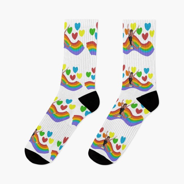 Item preview, Jane Fonda Love Hearts Rainbow Retro designed and sold by TeeKid.