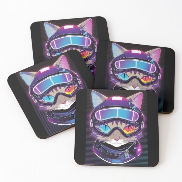 Item preview, Cyberpunk cat - Police | "Cybercat Chronicles" collection designed and sold by RESToRAPTOR.
