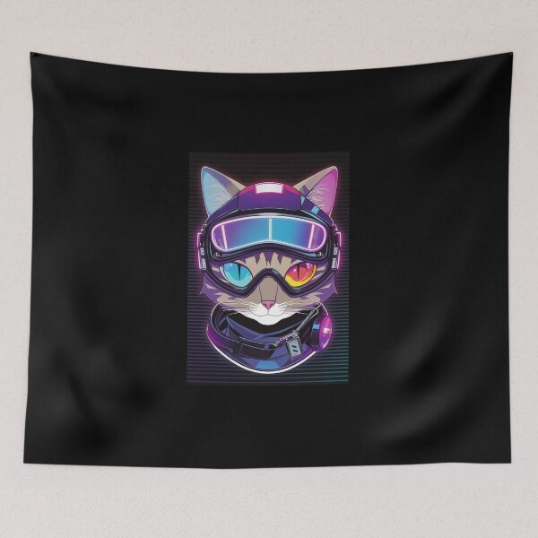 Item preview, Cyberpunk cat - Police | "Cybercat Chronicles" collection designed and sold by RESToRAPTOR.