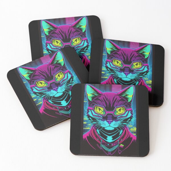 Item preview, Cyberpunk cat - Bookmaker | "Cybercat Chronicles" collection designed and sold by RESToRAPTOR.