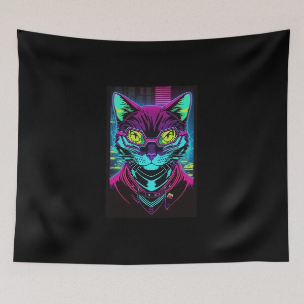 Item preview, Cyberpunk cat - Bookmaker | "Cybercat Chronicles" collection designed and sold by RESToRAPTOR.