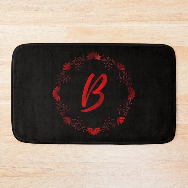 Artikelvorschau, B-Anfangsmonogramm mit roten Blumen - Buchstabe B / Alphabet B / Anfangsbuchstabe B entworfen und verkauft von stayartsy07.