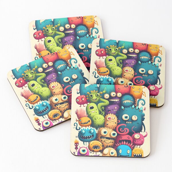 Item preview, Colorful dodle monster art designed and sold by ToySenTrends.