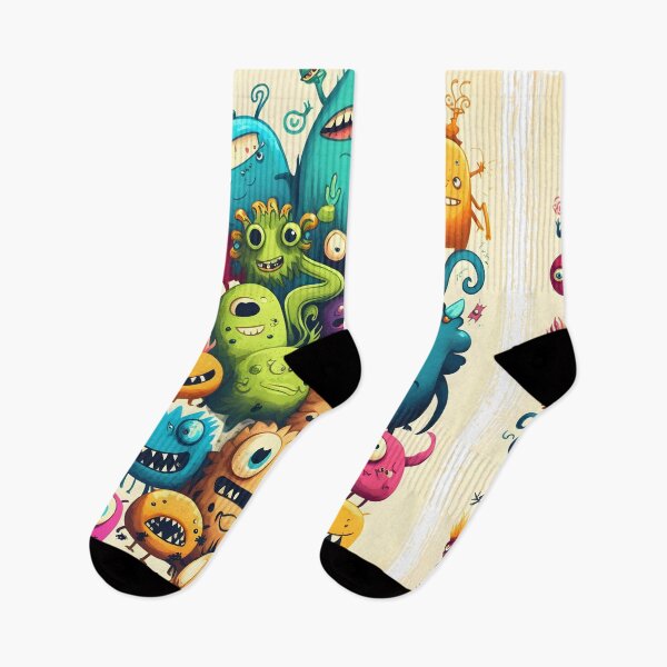 Item preview, Colorful dodle monster art designed and sold by ToySenTrends.