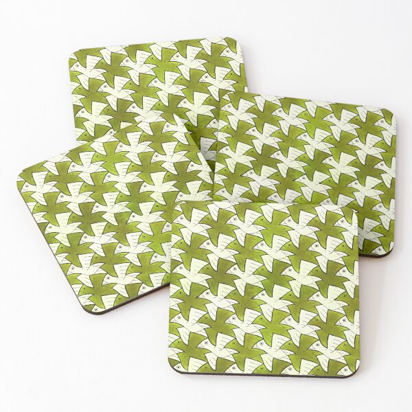 Item preview, Art Deco Bali birds camouflage tessellation designed and sold by Izoberu.