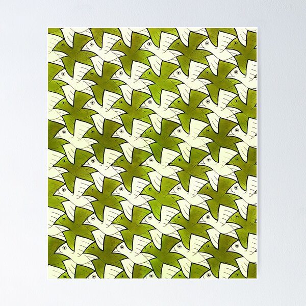 Item preview, Art Deco Bali birds camouflage tessellation designed and sold by Izoberu.