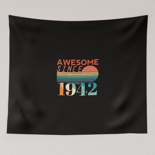 Item preview, Awesome Since 1942, 81 Years Old, Funny 81th Birthday Quote Idea With Vintage Retro For Women &  designed and sold by HeatherRodrig.