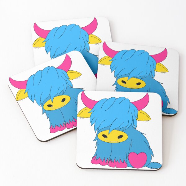 Item preview, Pan Pride Highland Cow designed and sold by OrangeRabbitArt.