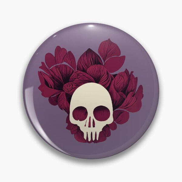 Item preview, Burgundy Petals and Skulls designed and sold by KittyWooWoo.