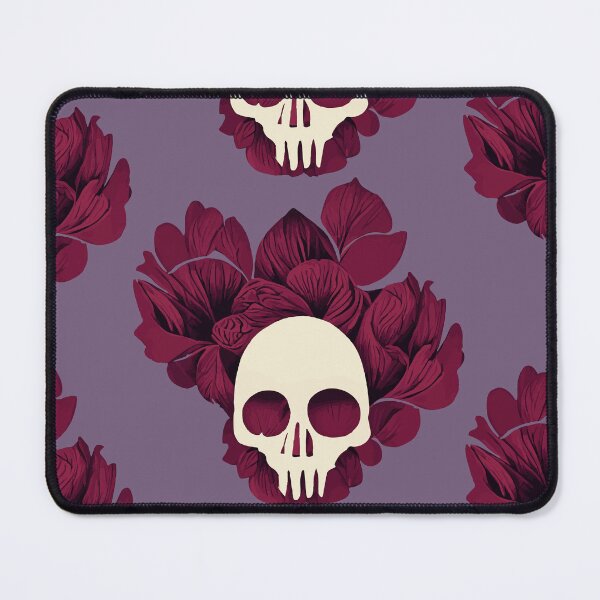 Item preview, Burgundy Petals and Skulls designed and sold by KittyWooWoo.