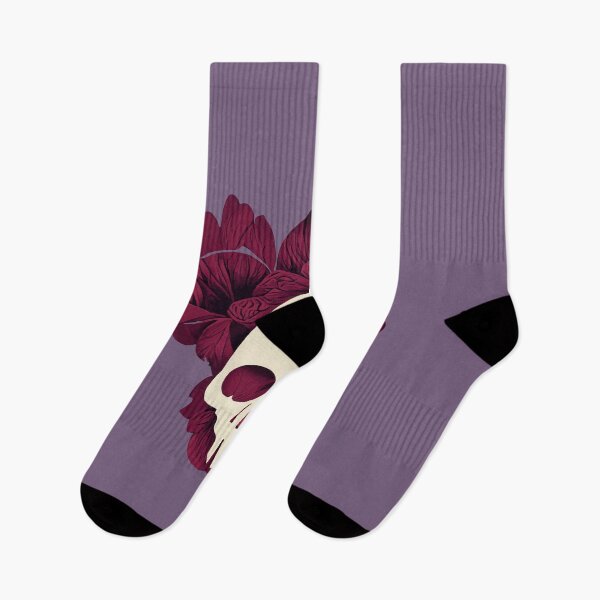 Item preview, Burgundy Petals and Skulls designed and sold by KittyWooWoo.