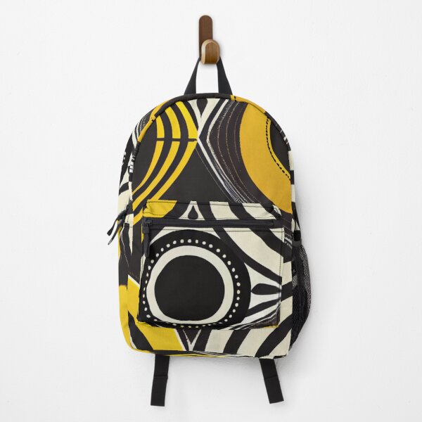 Item preview, Retro circle pattern, yellow, black and white. designed and sold by DGtaLrtcom.