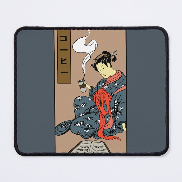 Item preview, Japanese Girl Drinking Coffee | Seneh Design Co. designed and sold by SenehDesignCo.
