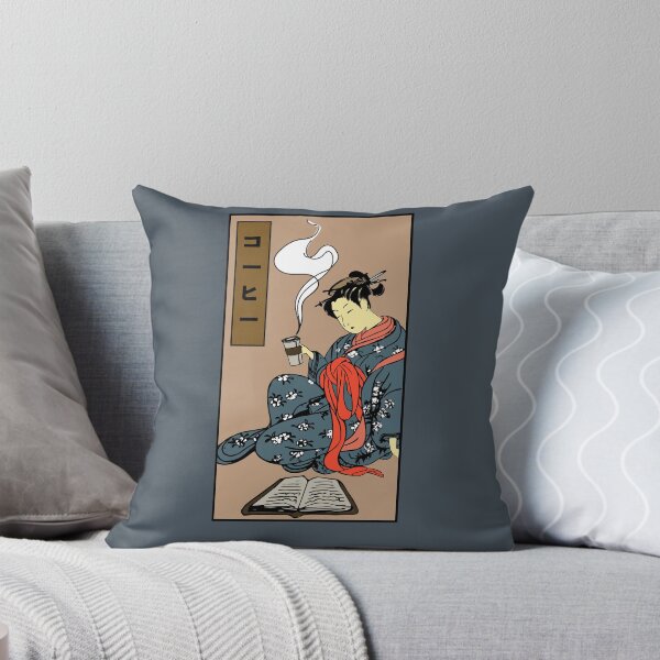 Item preview, Japanese Girl Drinking Coffee | Seneh Design Co. designed and sold by SenehDesignCo.