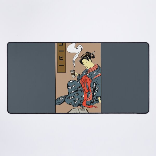 Item preview, Japanese Girl Drinking Coffee | Seneh Design Co. designed and sold by SenehDesignCo.