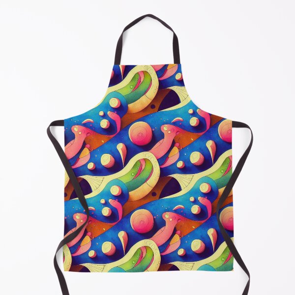 Item preview, Vibrant colorful grotesk monster inspired pattern designed and sold by ToySenTrends.