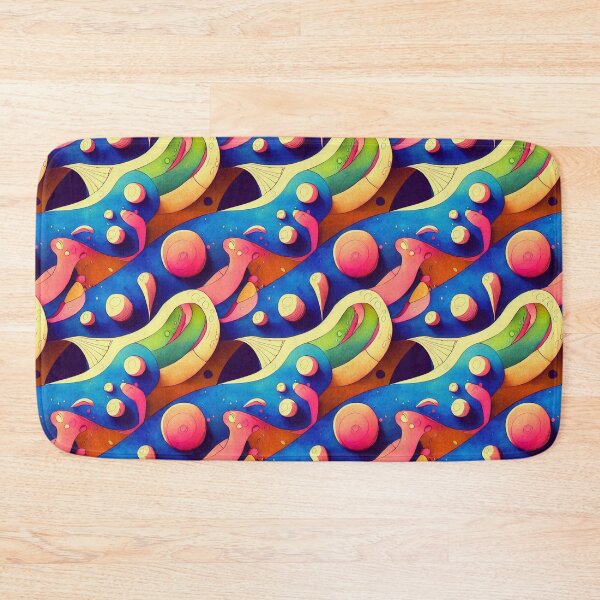 Item preview, Vibrant colorful grotesk monster inspired pattern designed and sold by ToySenTrends.