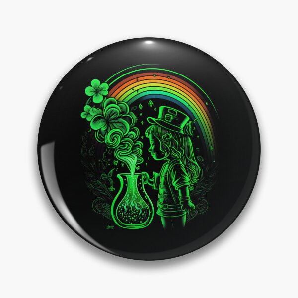 Item preview, A drawing of a girl with a top hat holding a flask with a rainbow psychedelic art designed and sold by digitaldreamHD.