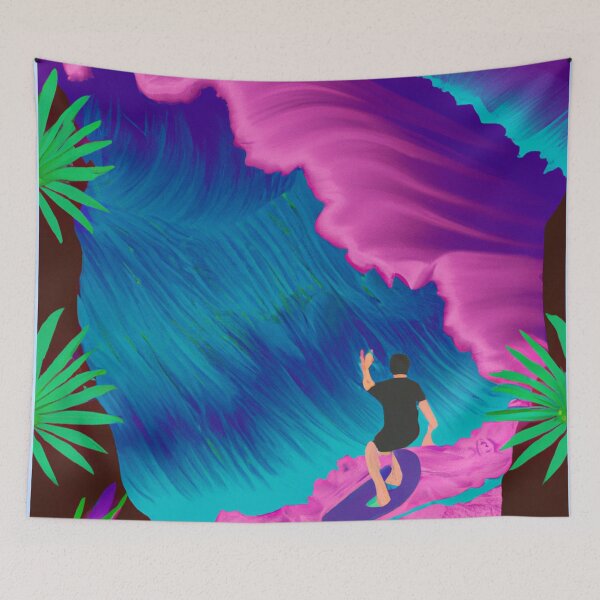 Item preview, 'Surfing School' Bali is Love Design - Vaporwave Style designed and sold by Ridiculam Toga.
