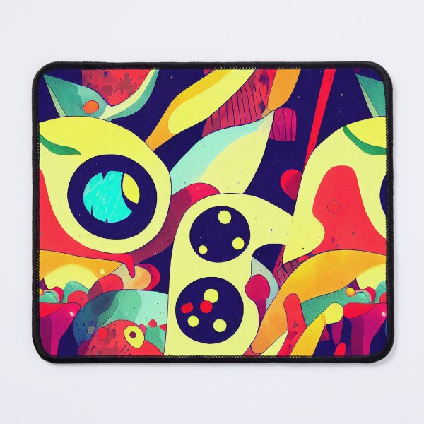 Item preview, Vibrant colorful grotesk monster inspired pattern designed and sold by ToySenTrends.