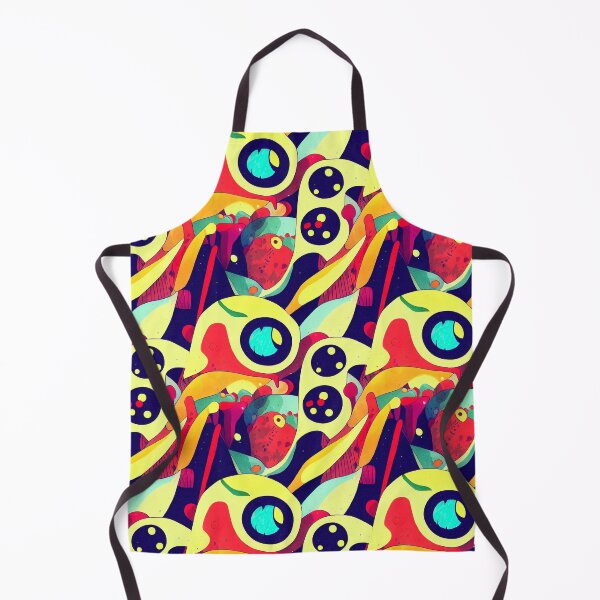 Item preview, Vibrant colorful grotesk monster inspired pattern designed and sold by ToySenTrends.