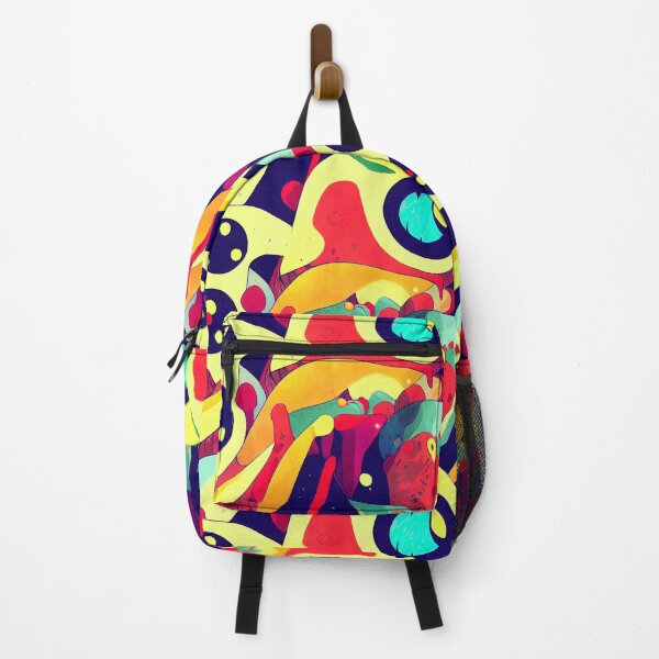 Item preview, Vibrant colorful grotesk monster inspired pattern designed and sold by ToySenTrends.
