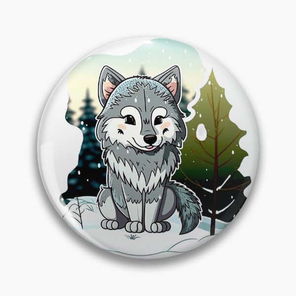 Item preview, Cute wolf in the snow designed and sold by theZandako.