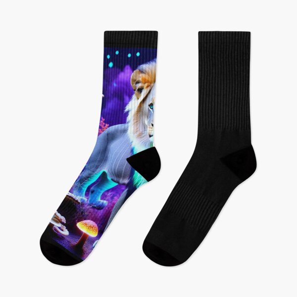Item preview, Bioluminescent Lion x Mushroom Fantasy Art Aesthetic designed and sold by AI-INK.