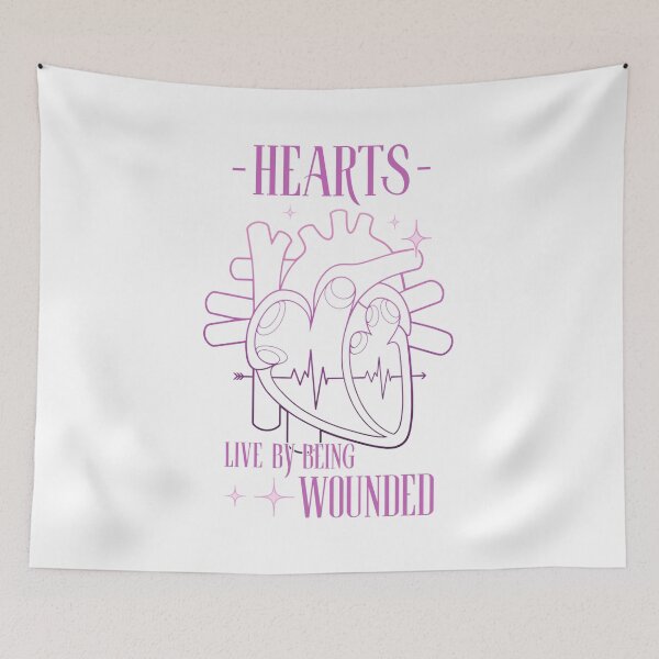 Item preview, Hearts Live By Being Wounded (Anatomical Human Heart with a Quote by Oscar Wilde)  designed and sold by ObsidianDaz.