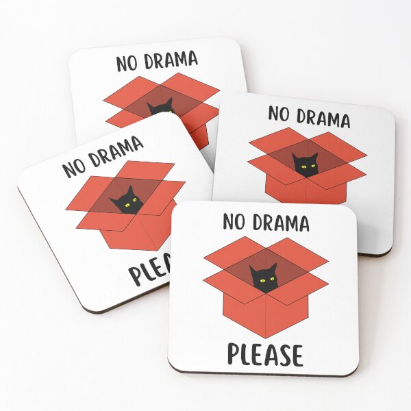 Item preview, Sin drama, por favor - Lindo gato negro con ojos amarillos - Gato divertido que evita el drama designed and sold by The Red Nox.