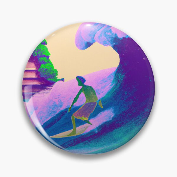 Item preview, 'Catch a Wave' Bali is Love Design - Vaporwave Style designed and sold by Ridiculam Toga.