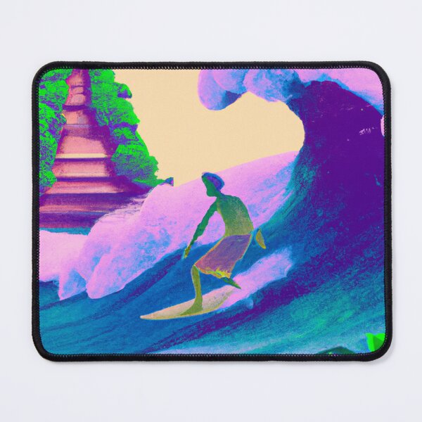 Item preview, 'Catch a Wave' Bali is Love Design - Vaporwave Style designed and sold by Ridiculam Toga.
