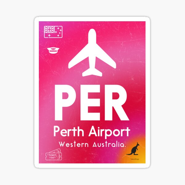 Item preview, PER PERTH airport star designed and sold by airportstickers K. G..